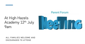 **  Parent Forum Meeting - Please Note New Start Time **