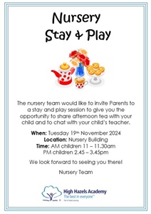 Nursery Stay and Play Afternoon Tea